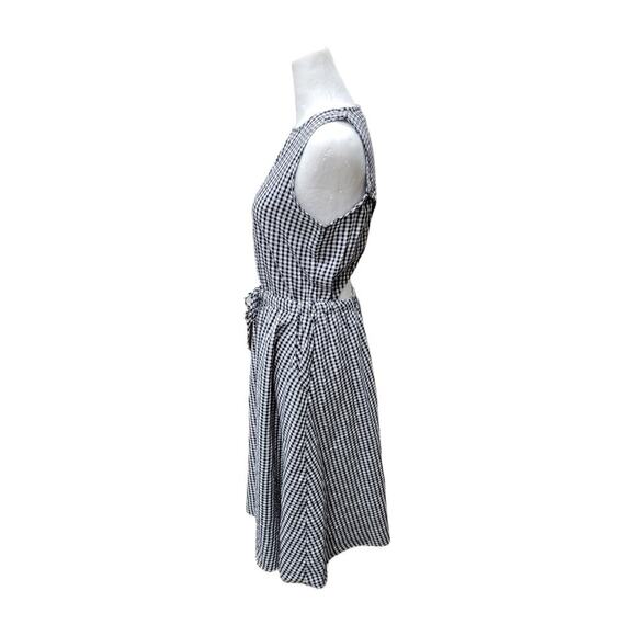 Loft Women's Gingham Midi Dress Size XS Crossover Back Pockets - Picture 7 of 16